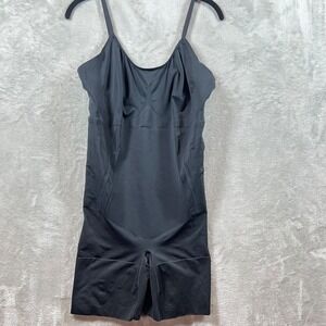 SPANX Black Bodysuit Shapewear Plus Size‎ 2XL Built In Bra Comfort Stretch